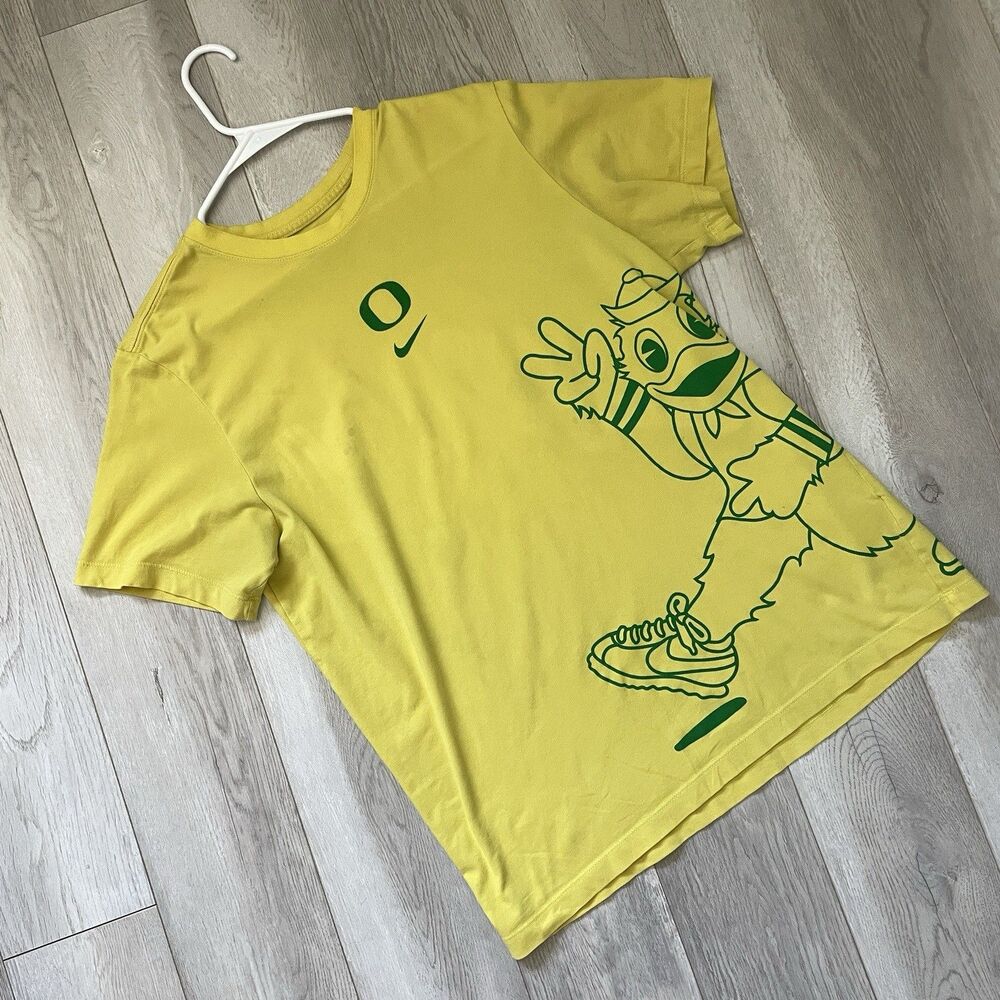 Oregon Ducks Tshirt nike pit crew short sleeve mens Yellow large football sports